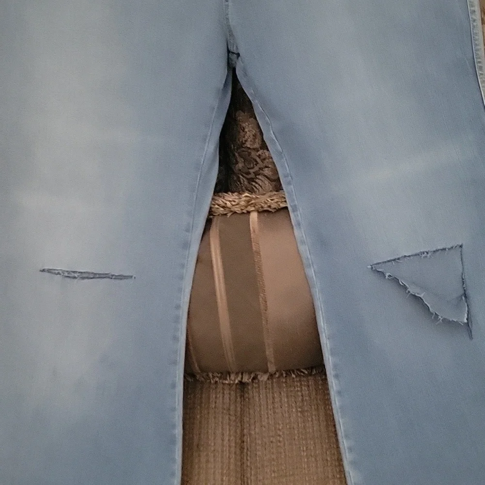 High Waist Denim Flare Pants - Picture 5 of 9
